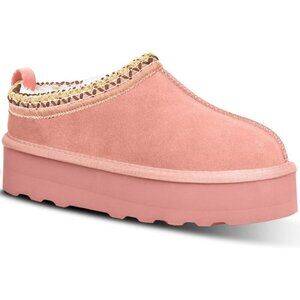 Platform Mini Ankle Boots Short Fur Fleece Lined House Women's Slippers